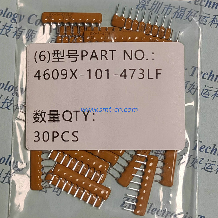  4609X-101-473LF BOURNS package SIP-9 REDE 8 RES 47K 2% 9SIP PTH
